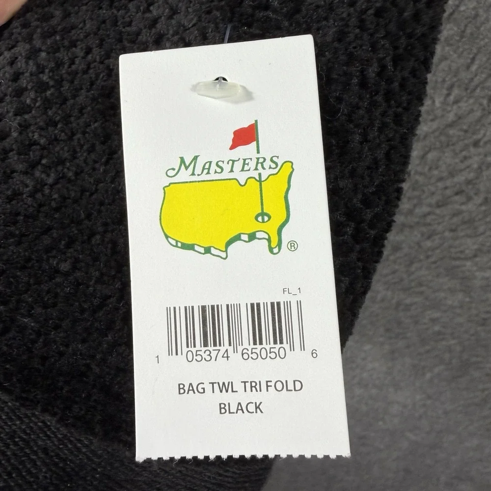 Masters Tri-Fold Golf Towel - Nationals  Black & White Embroidered NEW